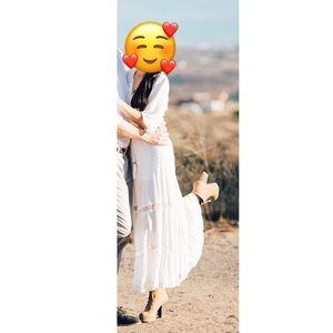 White Bohemian Dress (WORN ONCE✨)